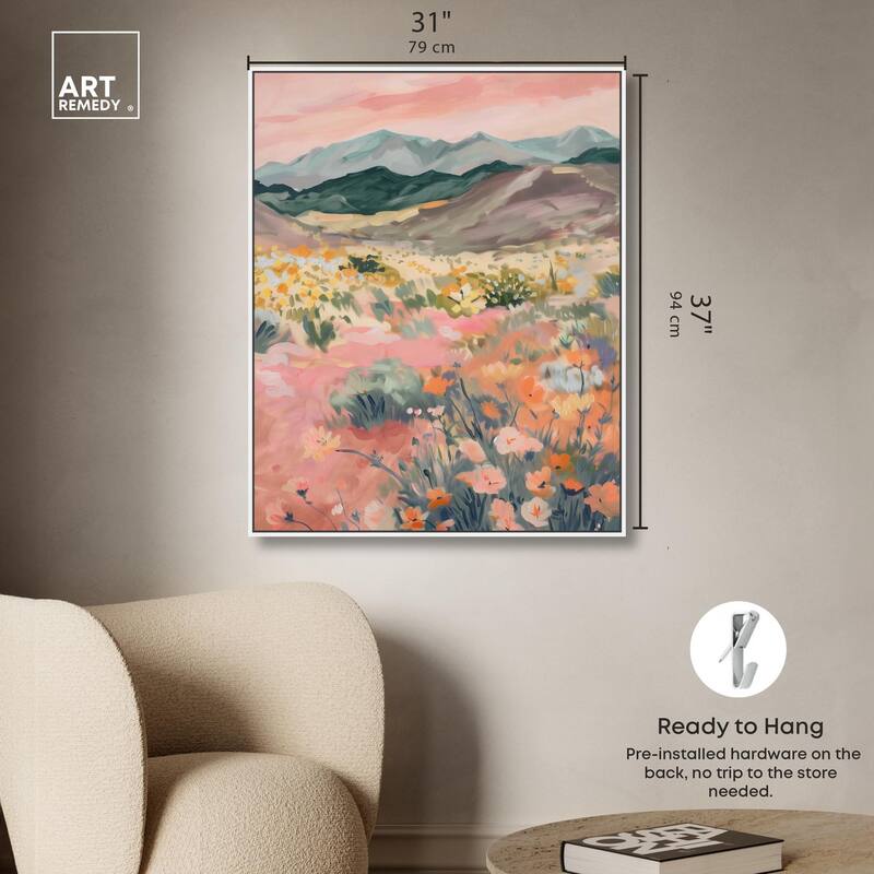 Flowers Beyond the Hills Canvas by Art Remedy