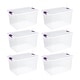preview thumbnail 2 of 6, Sterilite 66 Quart Storage Totes, 6 Pack, and 6 Quart Storage Totes, 12 Pack - 4.6