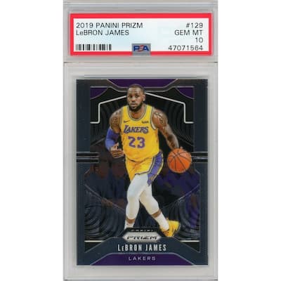 LeBron James 2019 Panini Prizm Basketball Card #129 Graded PSA 10 GEM MINT - 8'6" x 11'6"