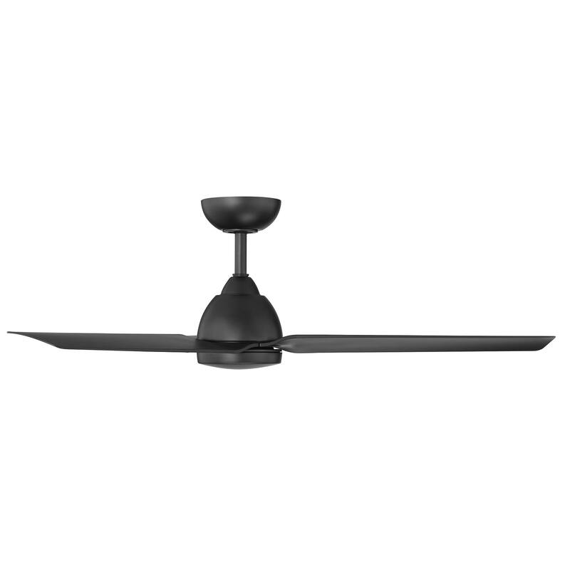Mocha Indoor/Outdoor 3-Blade Smart Ceiling Fan 54in with Remote Control and Wall Cradle - 54