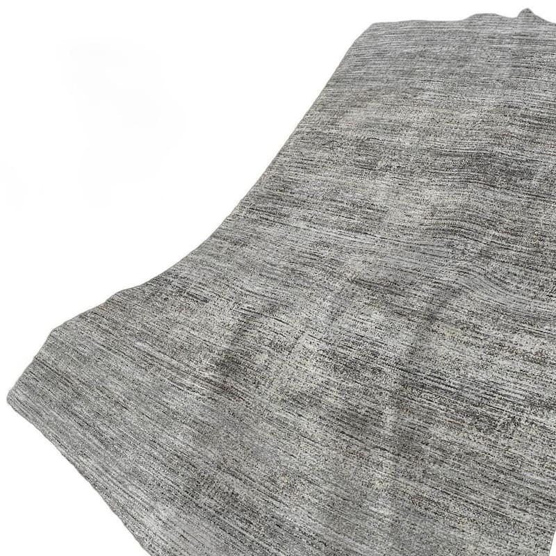 HomeRoots 50" X 70" Silver And Gray Abstract Polyester Woven Plush Throw Blanket