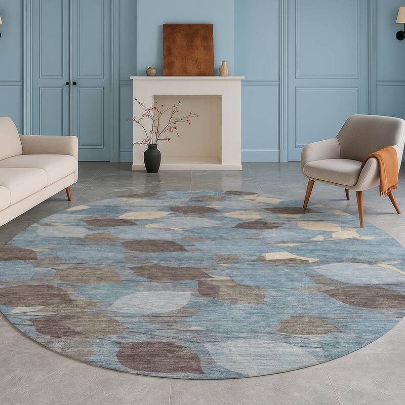 Machine Washable Indoor/ Outdoor Floral Mila Chantille Rug