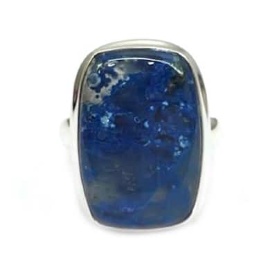 Sterling Silver Shattuckite Gemstone Bohemian Rings