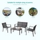 preview thumbnail 2 of 25, Bonosuki 4 Pieces Patio Furniture Sets Textilene Bistro Sets