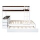 preview thumbnail 8 of 16, Full-Over-Full Bunk Bed with Twin size Trundle, Storage and Desk,with 2 USB and 2 three-holes Plugs
