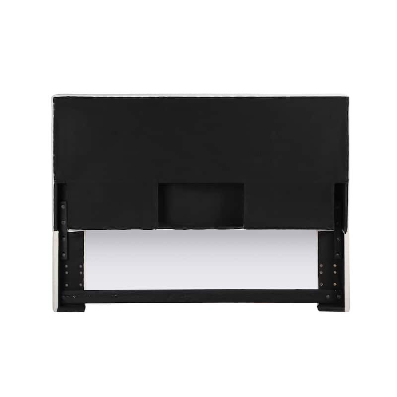 Gemma Sand Upholstered Headboard with Soft Edges