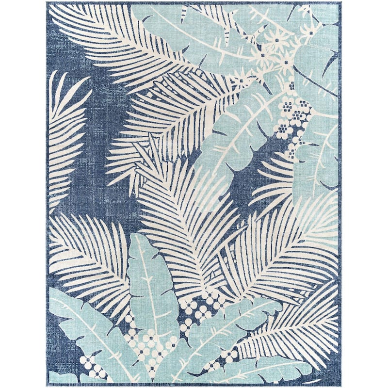 Livabliss Bodrum Tropical Floral & Botanical Indoor / OutdoorArea Rug
