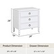 preview thumbnail 20 of 25, Roundhill Furniture Avellune 4-Piece Bedroom Set: Poster Bed with Dresser, Mirror, Chest, and 2 Nightstands, White Finish