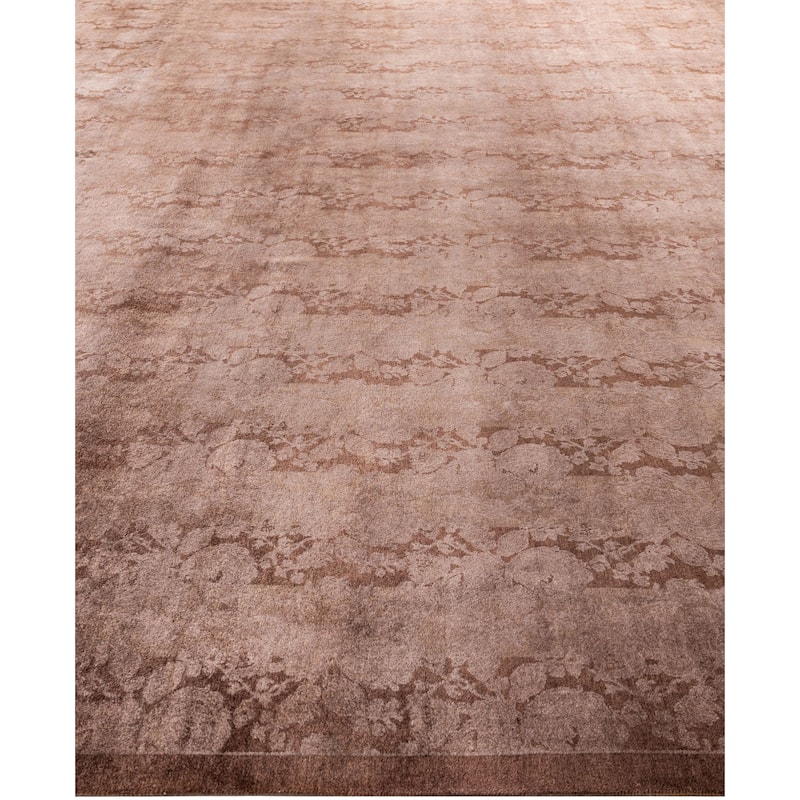 Overdyed One-of-a-Kind Hand-Knotted Square Area Rug - Beige - 12' 1" x 12' 3"