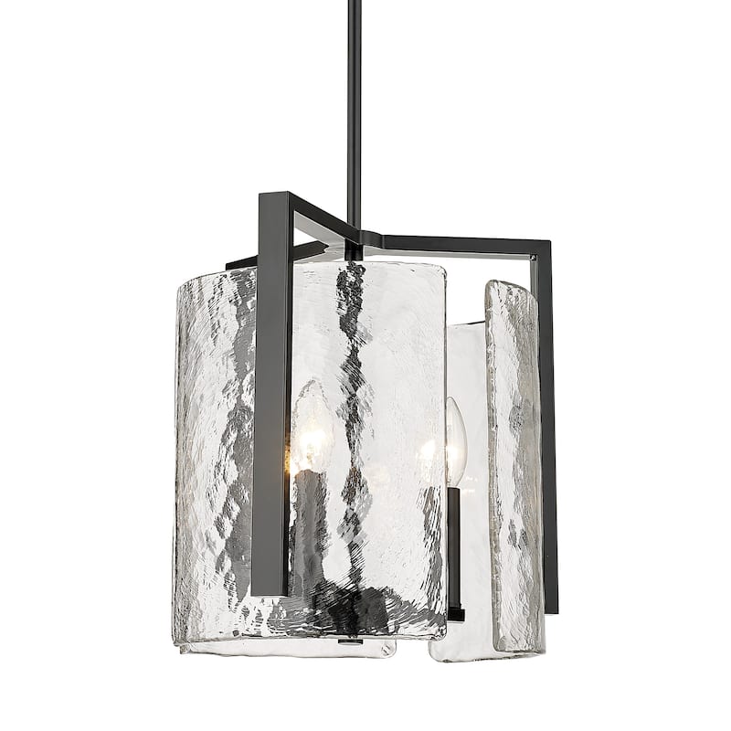Golden Lighting Aenon 3-light Pendant in Matte Black