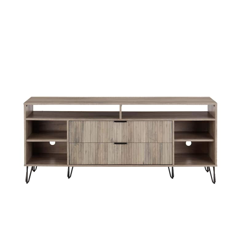 Manhattan Comfort Dumbo Mid-Century Modern TV Stand with 6 Shelves