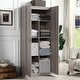 preview thumbnail 3 of 8, Manhattan Comfort Hopkins Modern 7 Shelf Freestanding Storage Closet