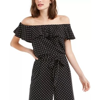 Chic Polka Dot Ruffled Top