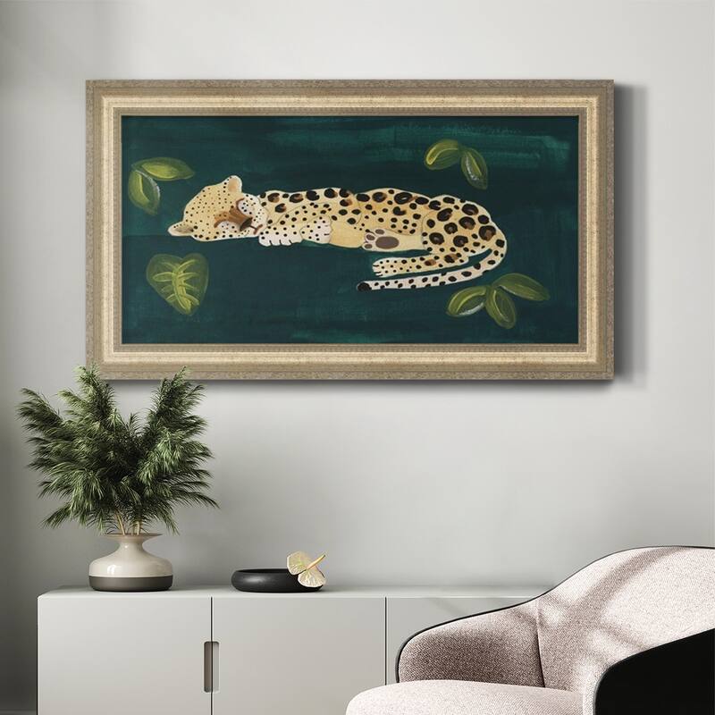 Lethargic Leopard II Premium Framed Canvas- Ready to Hang