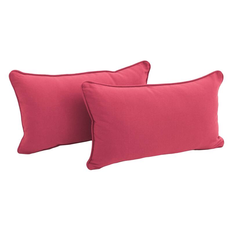 20-inch by 12-inch Lumbar Throw Pillows (Set of 2) - Berry Berry