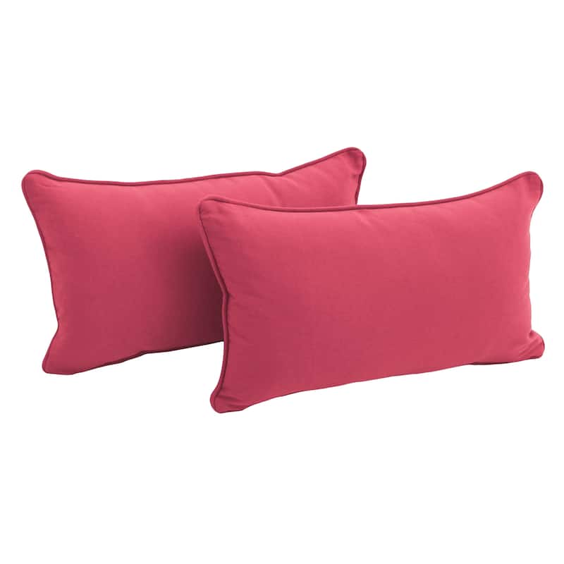 20-inch by 12-inch Lumbar Throw Pillows (Set of 2) - Berry Berry