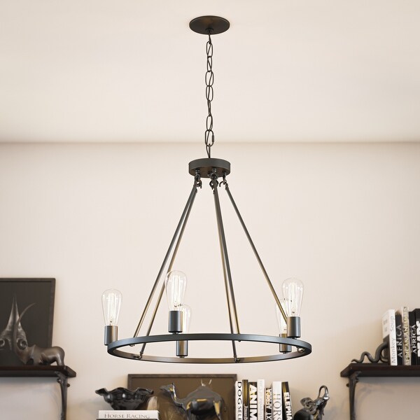 black modern chandelier