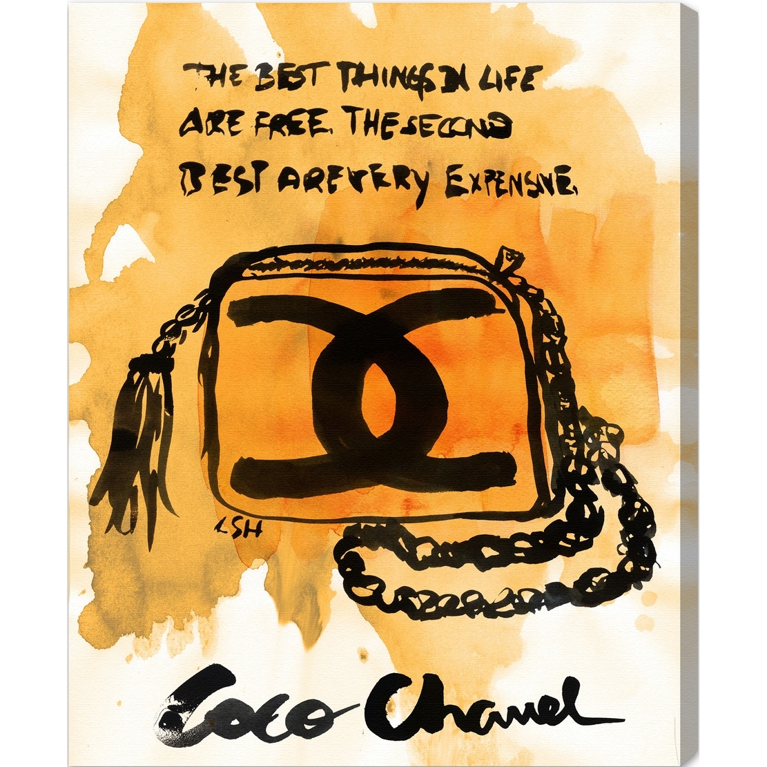 The Best Things In Life Are Free, The Second Best Are Very Expensive, Coco  Chanel Quote, Chanel Bedroom Print, Chanel Wall Art, Bedroom Sign