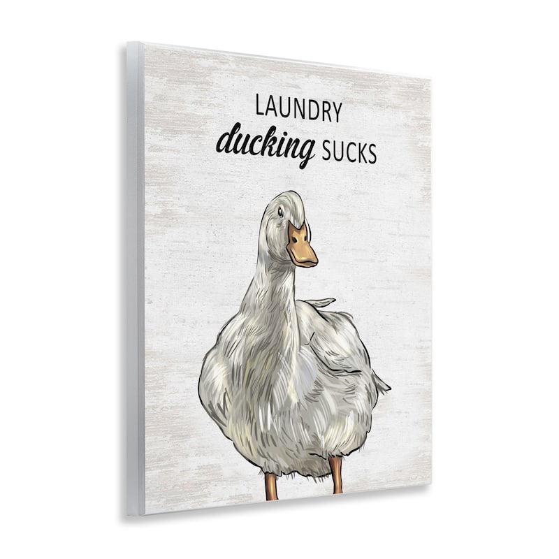 Stupell Sassy Laundry Duck Wall Plaque Art Design By Lettered and Lined