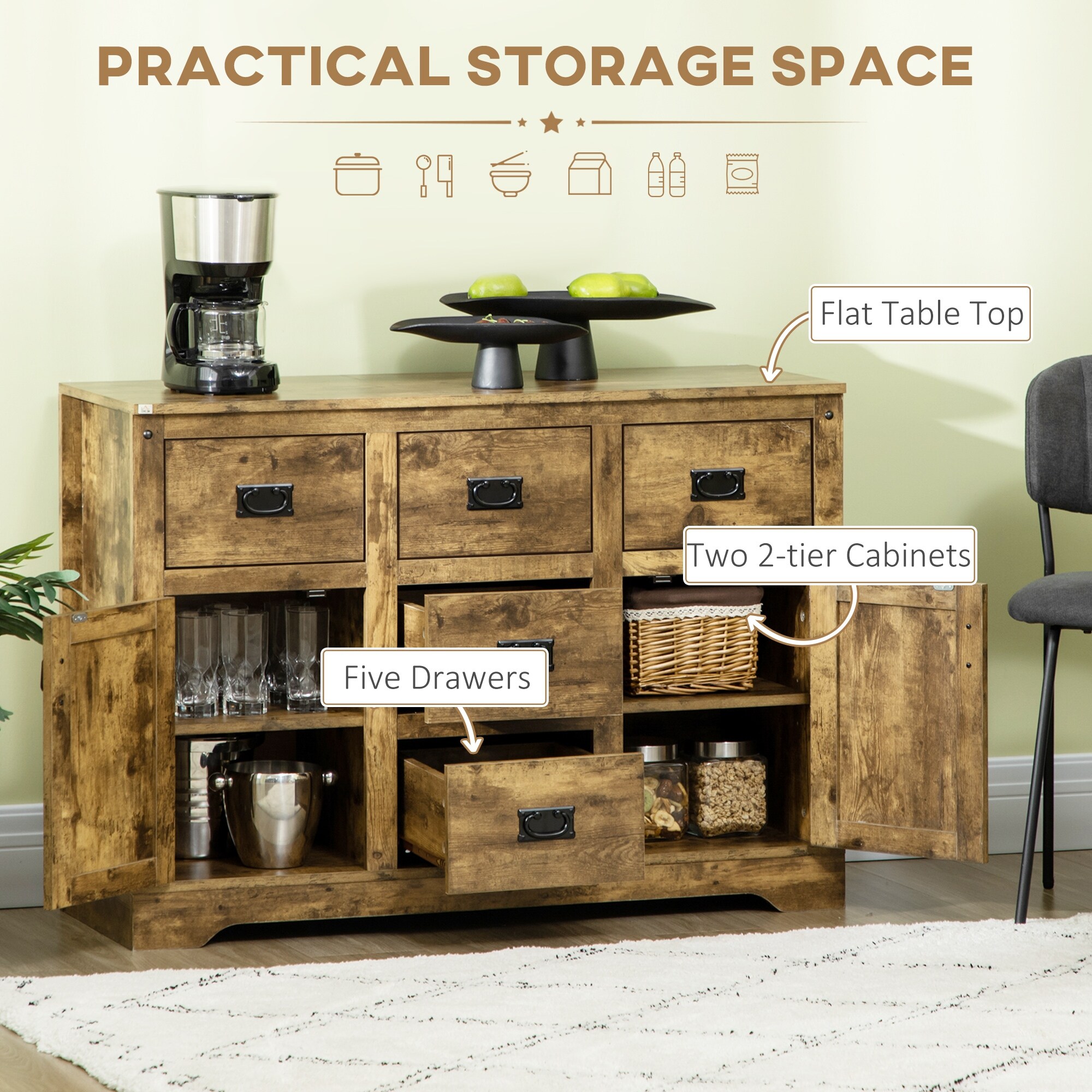 Industrial kitchen sideboard hot sale