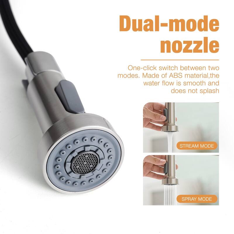 Touchless Chrome Sensor Single Handle Pull Down Kitchen Faucet