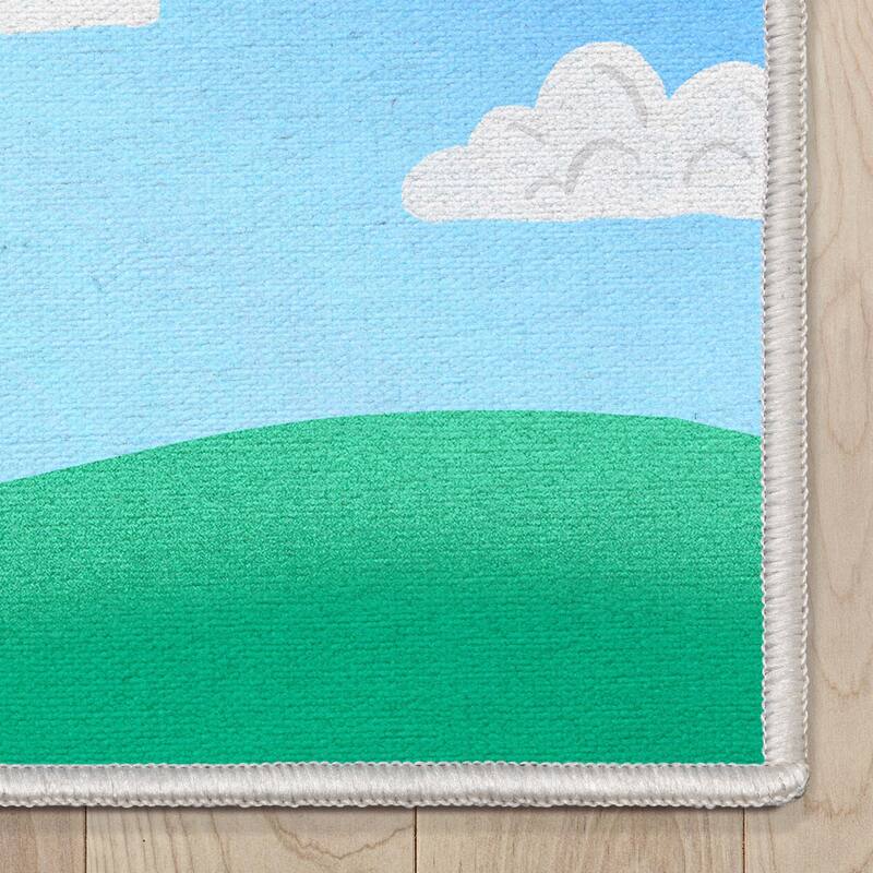 Crayola Color The World Blue Abstract Area Rug By Well Woven