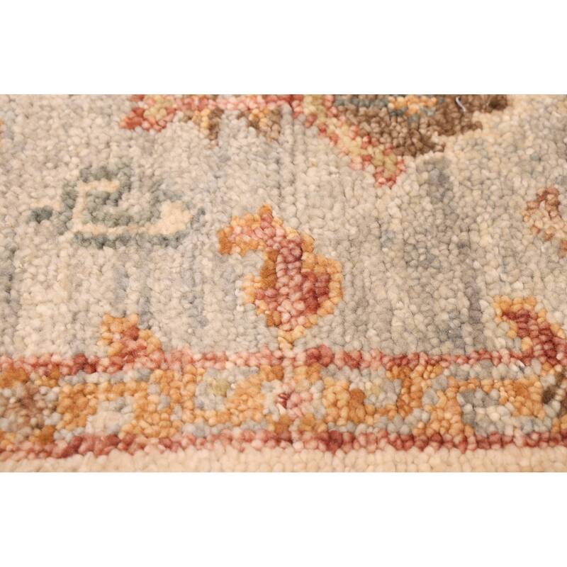 ECARPETGALLERY Hand-knotted Jules Serapi Light Blue Wool Rug - 6'1 x 9'0