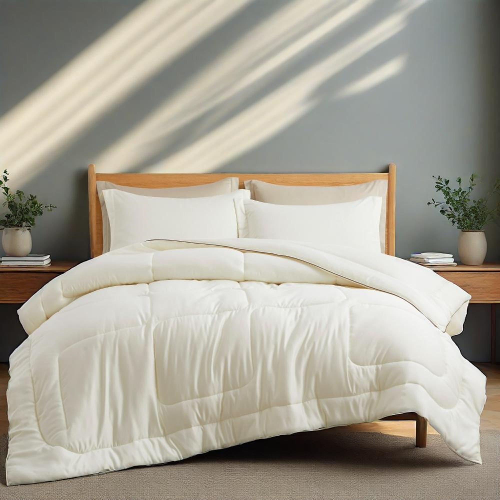 3 Piece All Season Silky Soft Satin Reversible Comforter Set
