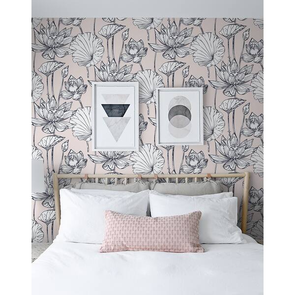 Shop Nextwall Lotus Floral Peel And Stick Wallpaper Overstock