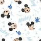 preview thumbnail 5 of 3, Lambs & Ivy Disney Baby Forever Mickey Mouse White Fitted Crib Sheet