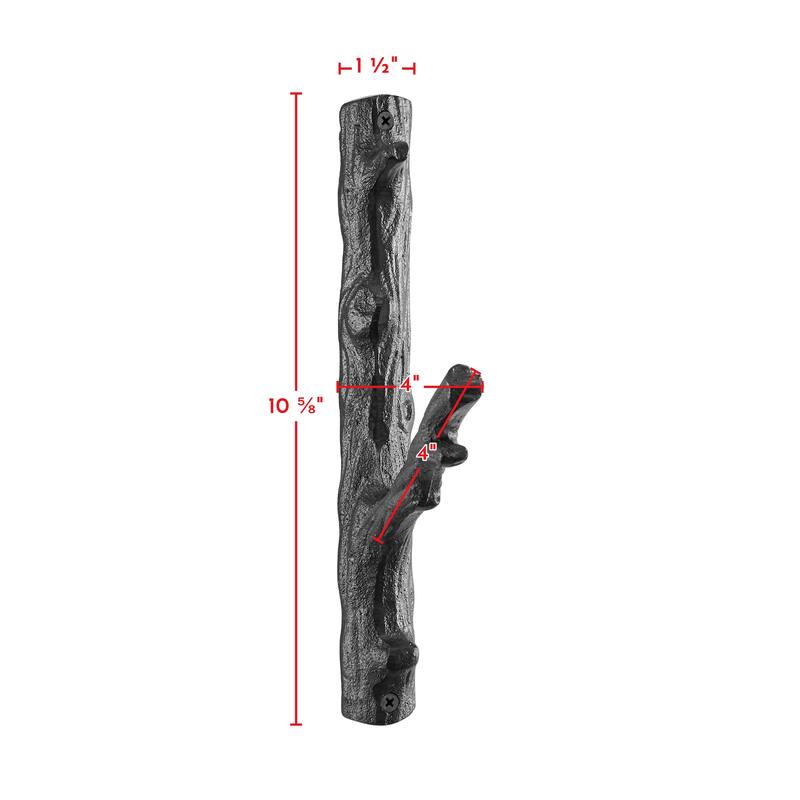 Danya B. Cast Iron Tree Branch Wall Mount Coat Hooks (Set of 2)