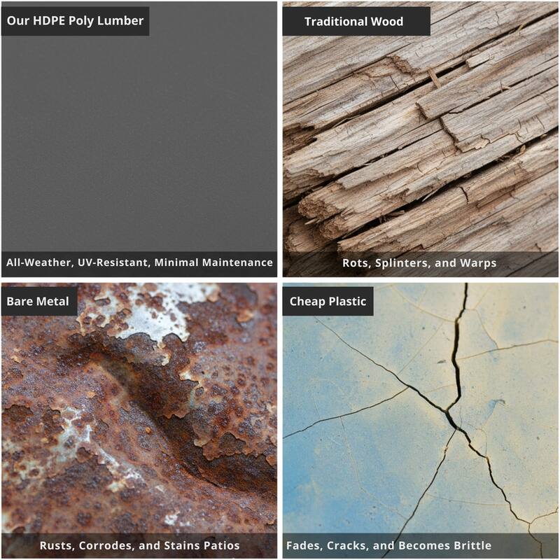 2-Pack HDPE Indoor/Outdoor Dining Chairs, All-Weather Garden & Patio Side Chairs with Modern Backrest