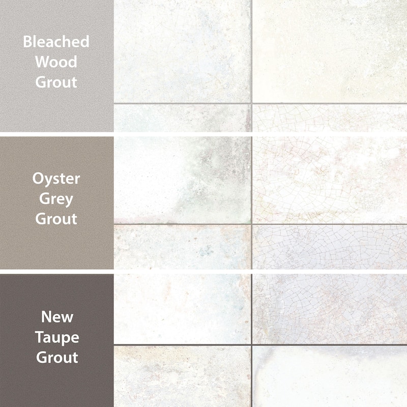 Merola Tile Atelier Oyster White 4-1/2" x 9-1/8" Porcelain Floor and Wall Tile