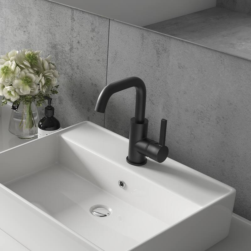 Modern Single Handle ‎Deck Mounted Bathroom Sink Faucet