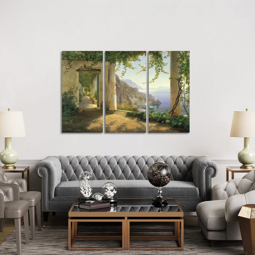 iCanvas "View To The Amalfi Coast" by Carl Frederick Aagaard 3-Piece Canvas Wall Art Set