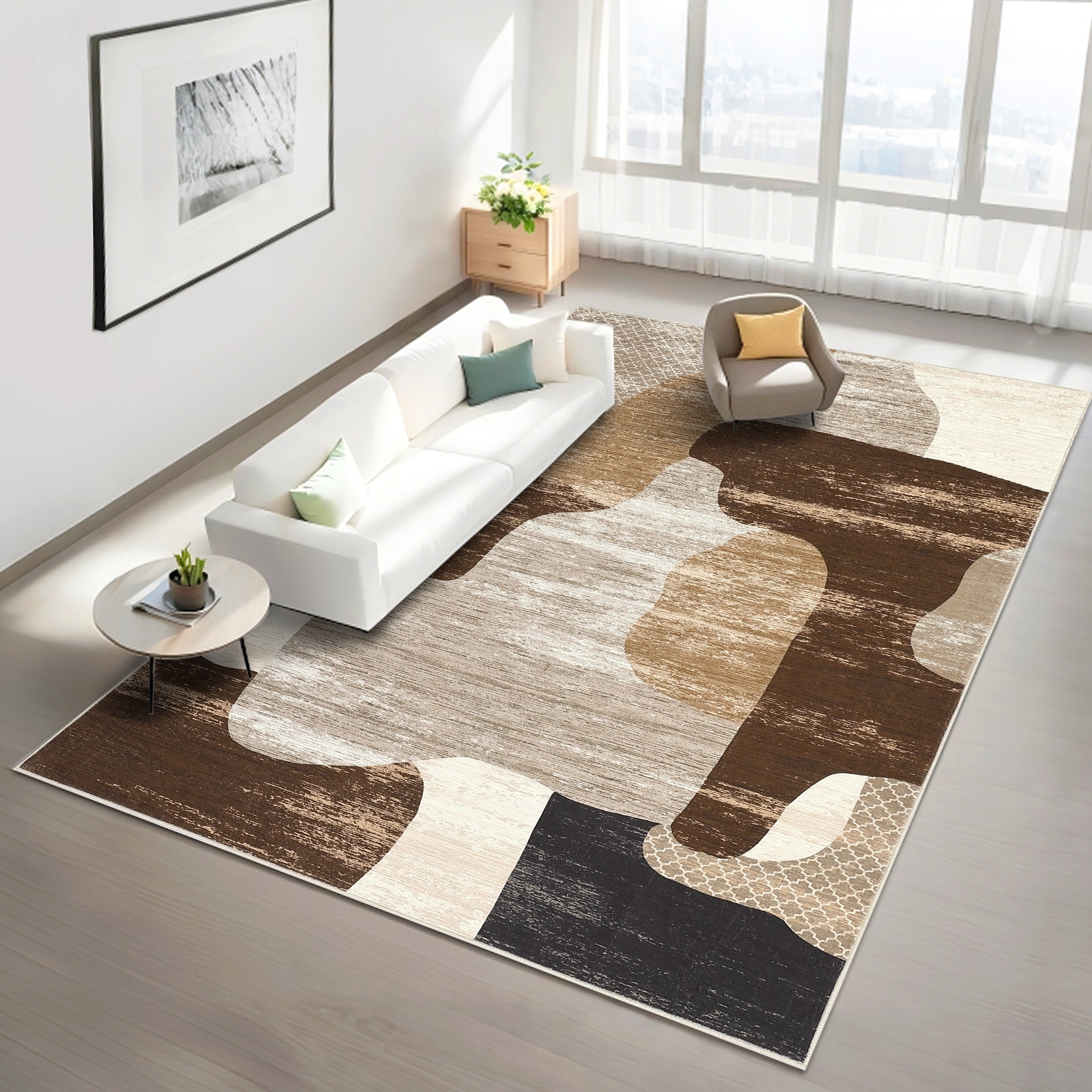Garvee Modern Color Block Geometric Area Rug - Overstock - 43066480
