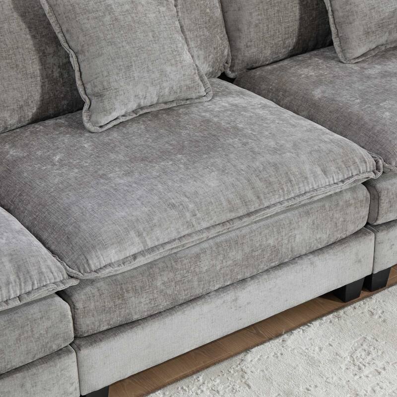 Cloud Sofa two Seats (Armrests are not included), Modern Sectional Couch, Comfy Double Layer Upholstered Seat Cushion