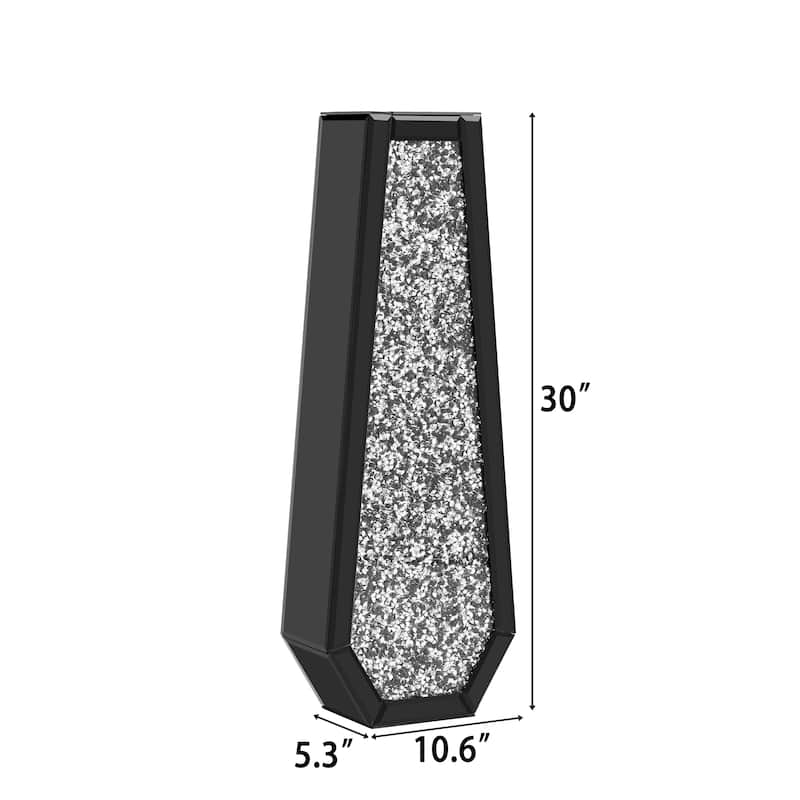 Glam Tall Crushed Diamond Floor Vase