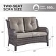 preview thumbnail 27 of 58, Gymojoy Outdoor High-back Wicker Loveseat Sofa For Home Garden