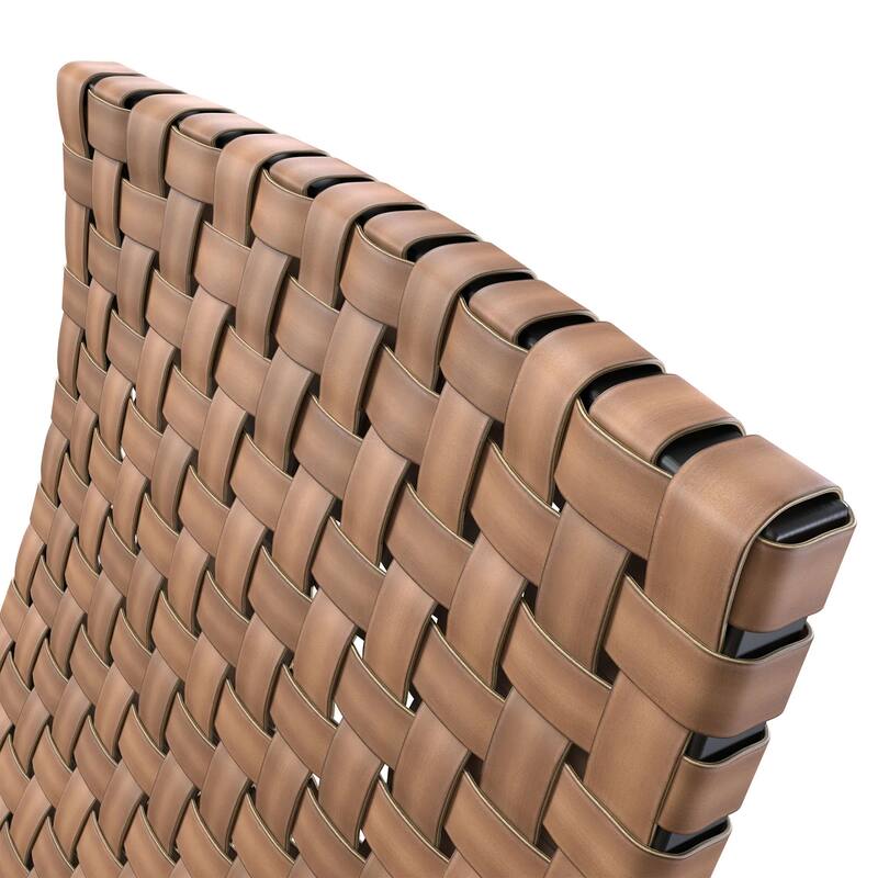3 Piece Rattan Accent Chair Set, Foldable Wicker Lounger Chairs and Coffee Table Set