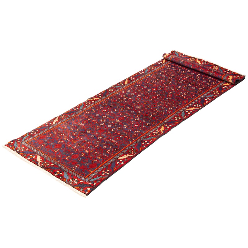 ECARPETGALLERY Hand-knotted Andelz Navy Wool Rug - 3'3 x 9'10