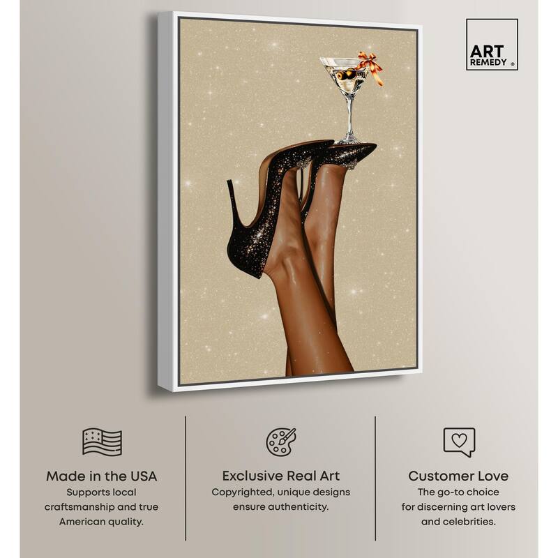 Martini on Display Canvas by Art Remedy