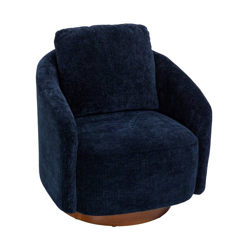 Swivel Accent Barrel Chair and Comfy Round Accent Single Sofa Chair, 360 Degree Club Chair, Lounge Armchair for Living Room