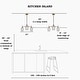 preview thumbnail 18 of 23, Modern Farmhouse 3/5-Light Black Gold Chandelier Clear Glass Kitchen Island Pendant Lighting for Dinning Room