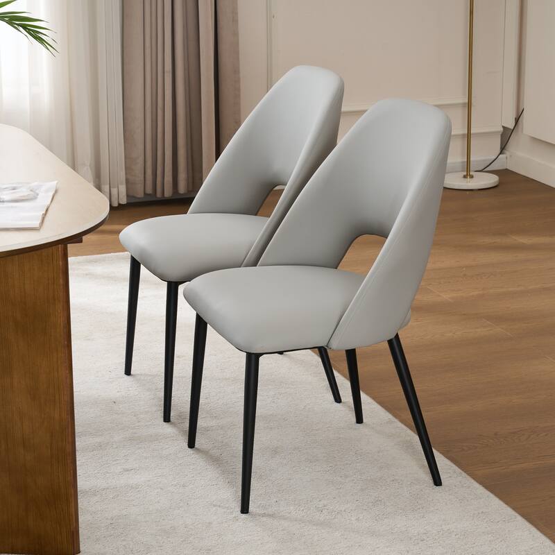Mid-Century Modern Dining Chairs Set of 2, Upholstered Side Chairs