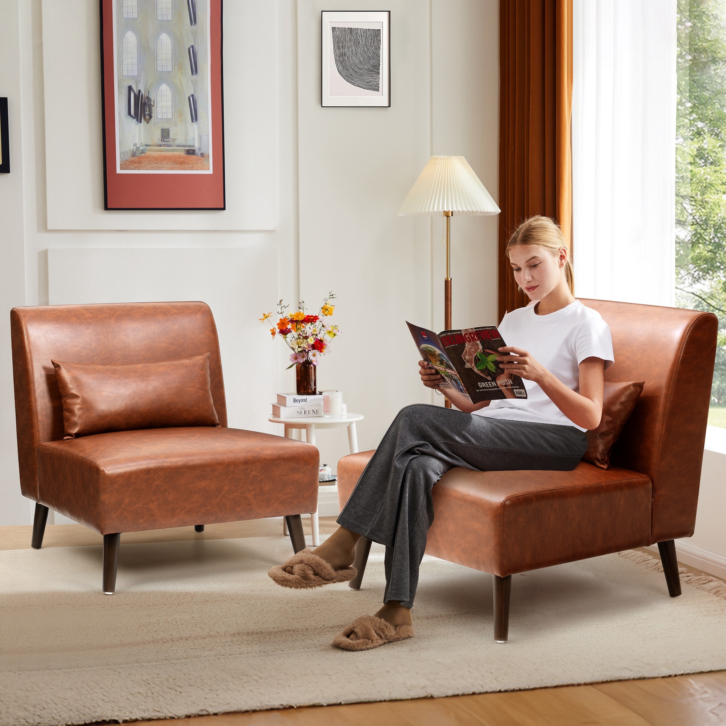 World market leather accent chair 2025