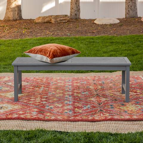 Middlebrook Elephant Point Acacia Wood Chevron Bench