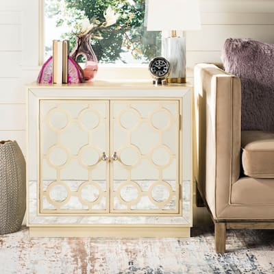 SAFAVIEH Kaia 2-Door Beige Storage Chest