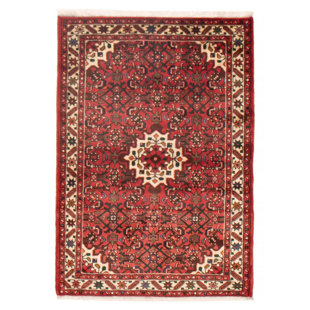 ECARPETGALLERY Hand-knotted Andelz Red Wool Rug - 3'7 x 4'11