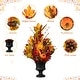 preview thumbnail 7 of 23, Glitzhome 24"H Fall Thanksgiving Maple Leaf Pumpkin Urn Table Tree Holiday Home Decoration